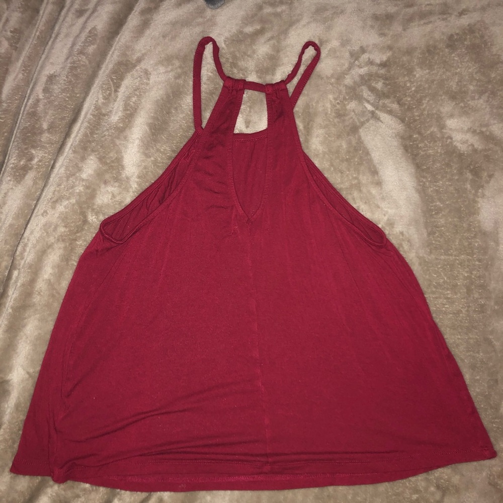 Burgundy Racerback Tank Top - Picture 2 of 3